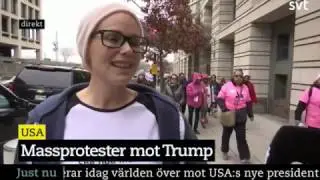 SVT segment on the women's march in Washington 2017