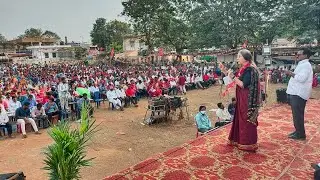 #CPIM Polit Bureau Member #Comrade Brinda Karat inaugurated the public meeting in Jangareddygudem