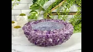 AMETHYST CRYSTAL POINT BOWL | HANDMADE | HOME DECOR
