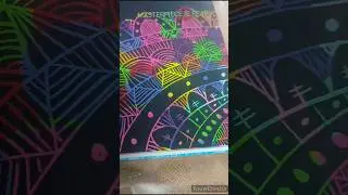 MANDALA ART ON MAGIC SCRATCH NOTE #trending #viral #art #shorts