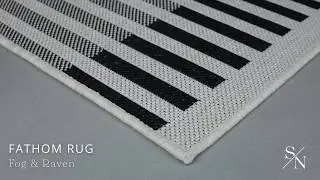 Fathom Indoor/ Outdoor Stripe Ivory/ Black Area Rug | Scout & Nimble