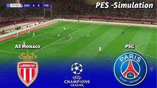 AS Monaco vs Paris Saint Germain | UEFA Champions League | First Leg | PES 2021 Simulation
