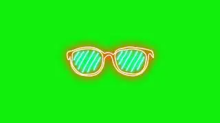 neon animation green screen