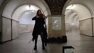 Billie Eilish - bad guy - #Cover Суперхит 2019 года исполняет в метро Москвы скрипачка Polina Violin