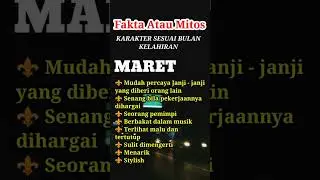 FAKTA ATAU MITOS | KARAKTER SESEORANG KELAHIRAN BULAN MARET #shorts #zodiak #maret #faktaataumitos