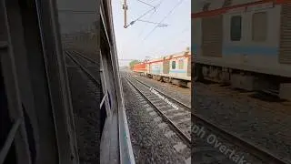 Full Speed Overtaking ! Local Vs Superfast! Indian Railways #shorts #indianrailways #fullspeedrace