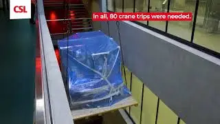 Cranes Deliver Tons Of New Equipment Through Roof of CSL Behring in Bern, Switzerland.