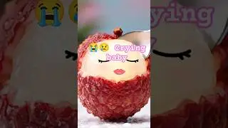 Litchi With Funny Expressions Eating Litchi 🍒🤣 | Viral Food Short #cuteandweird #fruitface