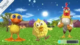 pollito Amarillo un Mosaico en 3D
