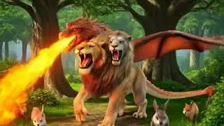 Lion Dragon goat #animals  #lion  #naturalbeauty #dragon  #oldanimals #goat 