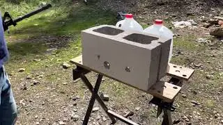 Rifle rounds against concrete block with added slow motion footage.