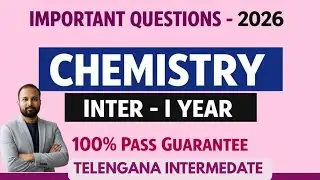 Telangana Inter 1st Year Chemistry 2026 | Important Gunshot Questions | 100% Pass | Abed Sir