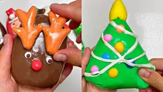 CRACKING LIGHT PLASTICINE 🎄 New Year's selection🎄ASMR Clay Cracking💙 6 minutes of relaxation