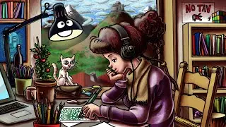30 min of MARIEME Lofi Girl Reggae Folk Valsusa version to relax/study chilling and drinking Barbera