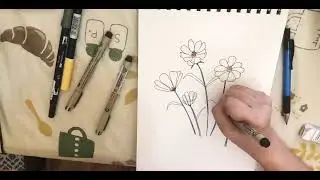 Learning How to Draw Different angles of a Flower