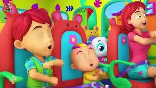 [ 1 MINUTE LOOP ] 🚍 Wheels on the Bus 🚍 | CUTE 3D Animation for Kids  | 🎶 Popular Nursery Rhymes