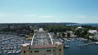 Crossing the Burrard Street Bridge, from downtown Vancouver to Kitsilano