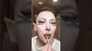 24ish Pok&eacute;mon makeup series; spring x summer sawsbuck makeup x a real deer! 🦌 shaved head art/makeup