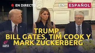 🇺🇸✨ Trump y Melania reciben a Bill Gates, Tim Cook, Mark Zuckerberg y Sam Altman en la Casa Blanca