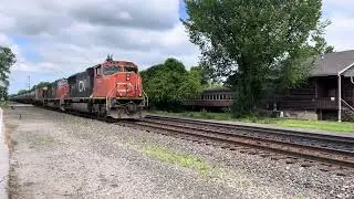 2 CN SD70I locomotives headed Eastbound on the NS Chicago Line