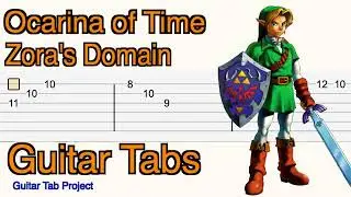 Ocarina of Time Zora's Domain The Legend Of Zelda Guitar Tabs 時のオカリナ ゾーラの里