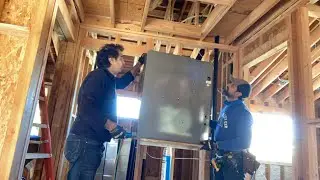 New Consturction Custom House  HVAC Ductwork installation ￼ part 1