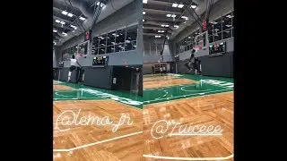 Walter Lemon Jr. and Jaylen Brown showing off some acrobatic dunks