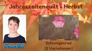 Schlangenrad - ein Freihandquiltmuster des Jahreszeitenquilts