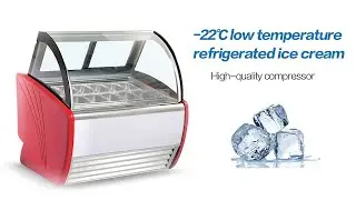commercial ice cream soft display refrigerator freezer counter top display showcase