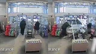Woman's Leg Pinned Under Car When It Crashed Through Walgreens Store
