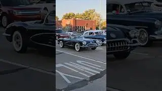 Chevrolet Corvette C1 Black Classic Car Drive By Engine Sound Harper Charity Cruise 2023