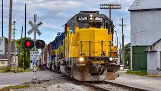 Morning freight trains at Milan, Michigan!