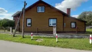 Street view Kosianka Stara,Podlasie,sołtys Zenek na rolkach nagrywa i komentuje.