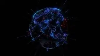 Digital Earth HUD | Global Data Connectivity & Cyber Security Animation