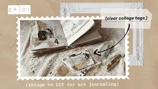 Clear Collage Tags! | ep.01 (things to DIY for art journaling)