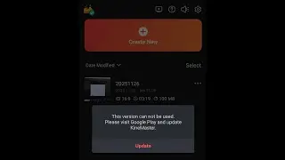 this version cannot be used kinemaster // how to fix kinemaster update problem