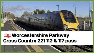 Cross Country 221 112 and 117 pass each other at Worcestershire Parkway 03/01/26