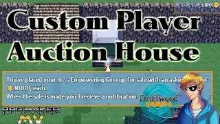 RPGMMV Tut - Custom Player Auction System - RPG Maker MV Tutorial