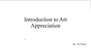 Introduction To Art Appreciation