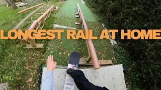 IS THIS THE LONGEST BACKYARD SNOWBOARD RAIL?