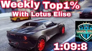Asphalt 9 Legend Weekly competition The City By The Bay Lotus Elise Top1% 1:09:8