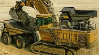 Komatsu PC2000 Excavator Loading Massive Dump Trucks in Iron Ore Mine | Ultimate Mining Power