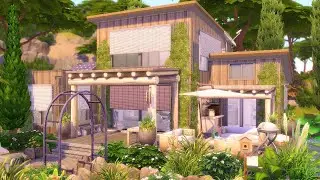 Sims 4 💚 ECO WOOD HOUSE 💚 Speed Build