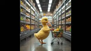 Grocery Duck#DuckShopping #GroceryRun #cuteanimals #cartoon #baby #foryou #fypシ #funny #cute #duck