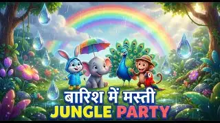 बारिश आई रे  | Jungle Rain Party | Kids Animal Song