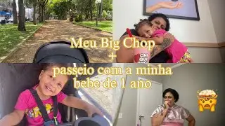 Fiz meu Big Chop😱ficou muito curto + passeio com a minha beb&ecirc; de 1 ano 💖