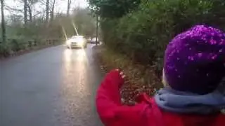 Walk to school along D'urton lane 'after the rush hour traffic' 9th Dec 2014