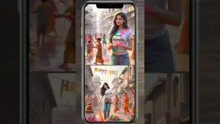 How to create holi 3d ai image editing || happy holi 3d ai t shirt name editing