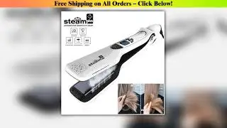 Steam Hair Straightener Brush Ceramic Flat Iron Professional Hair Straightening Iron Comb Electric