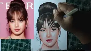 LISA BLACK PINK dalam goresan pensil
